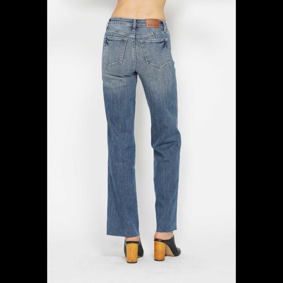 Judy Blue Full Size Tummy Control Straight Jeans - Picture 3 of 6